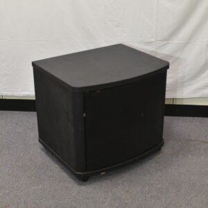 Black wood TV unit
