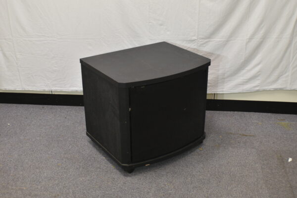 Black wood TV unit