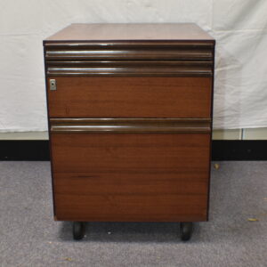 Dark wood filing drawers