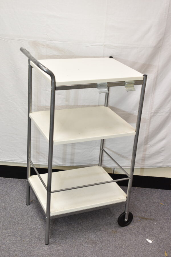 White tray trolley
