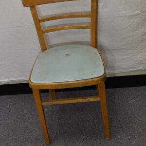 Green fabric wood dining chair