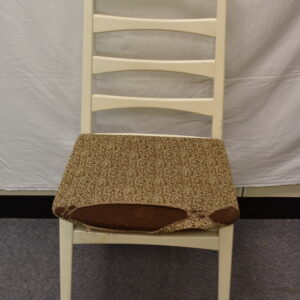 White wood dining chair