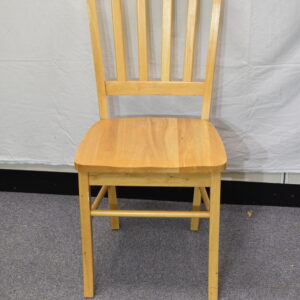 Plain wooden dining chair