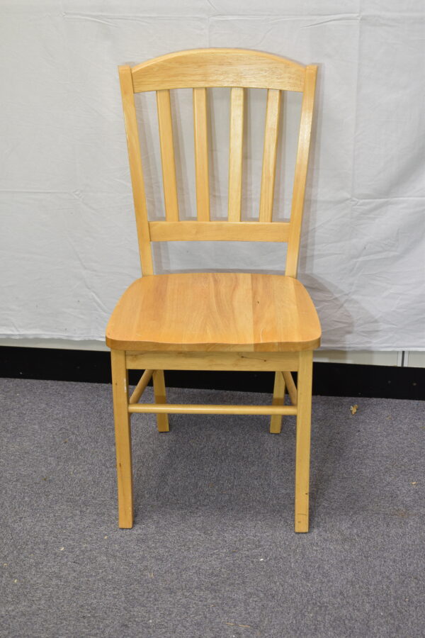 Plain wooden dining chair