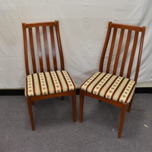 x2 Striped wood dining chairs