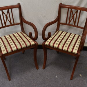 Wood dining chairs with arm