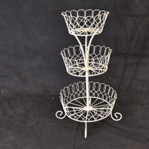 3 Tier white plant stand