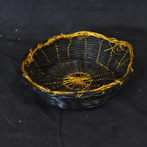 Black wicker dish