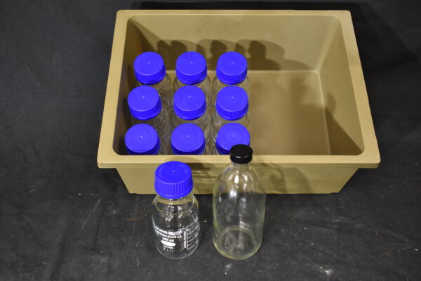 Small glass bottles